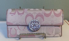 Coach Alexandra Pink Optic Slim Envelope Wallet 47286 Nwt