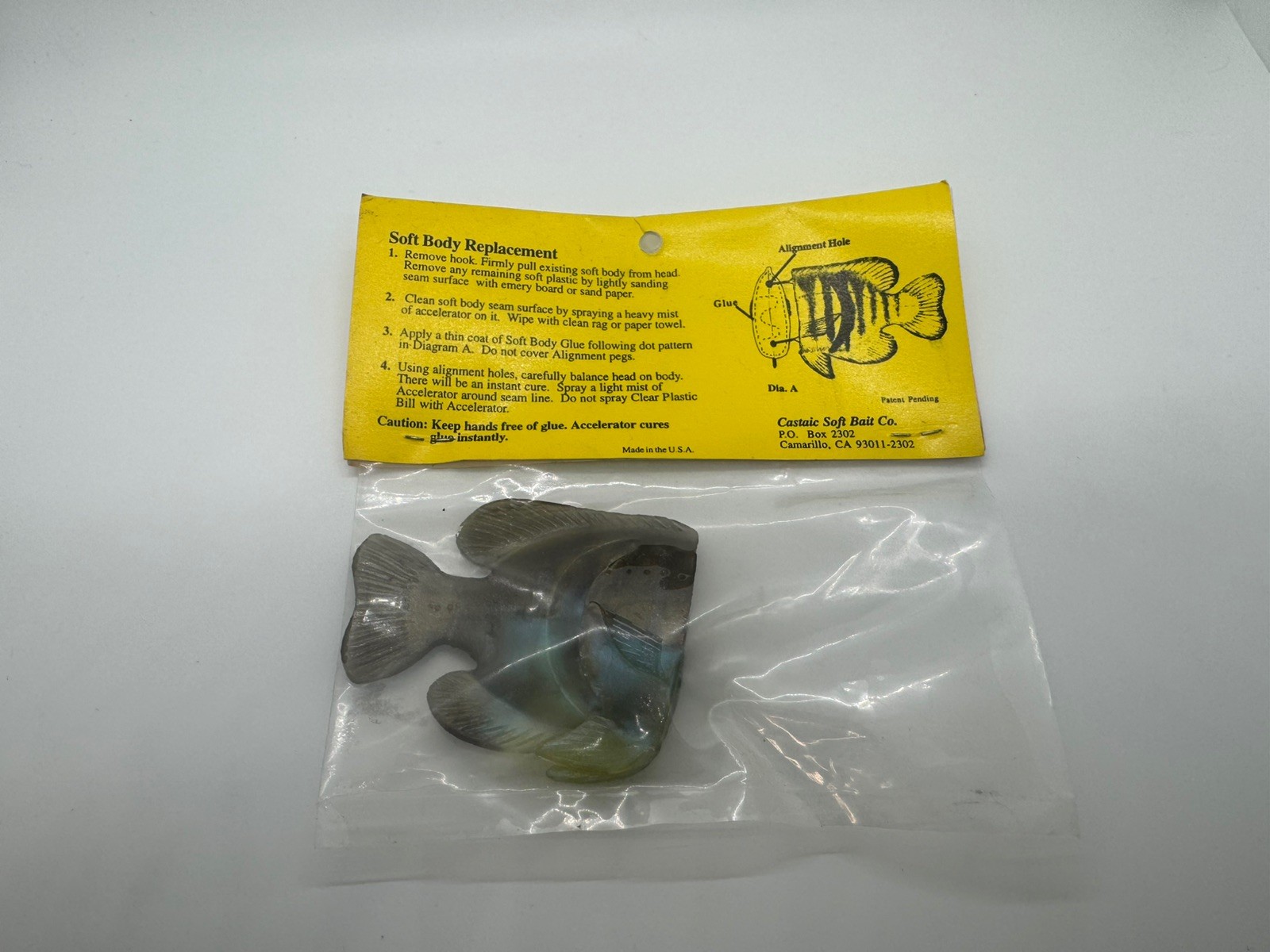 Castaic Soft Bait (Sunfish Swimbait) with Refill Body. Ultra rare!!!! #2 - Image 5