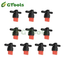 10Pcs 1/4" Straight In-Line Gas Motorcycle Fuel Shut-off/Cut-off Valves Petcock