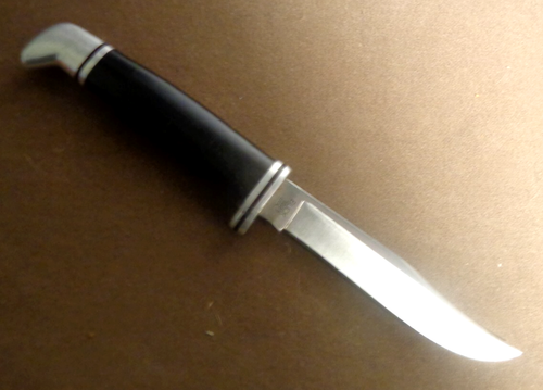 Vintage Buck 102 Woodsman Fixed Blade Hunting Knife w/ Original Leather Sheath - Picture 4 of 7