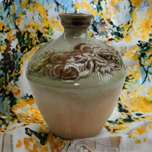 Vintage Japanese Pottery Shuri Yaka Dragon Sake Bottle Vase Shuri Castle - Picture 4 of 16