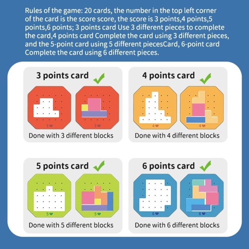 Retention Tangram Math Toys Board Color Shape Game For Kids Educational Gifts - Picture 4 of 10