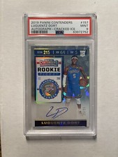 Luguentz Dort 2019-20 Panini Contenders 157 RC Rookie CRACKED ICE AUTO /25 PSA 9