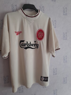 Soccer Jersey Liverpool Away Jersey 1996 Liverpool Away Shirt 1995-1996 X  Robbie Fowler #23 In Large