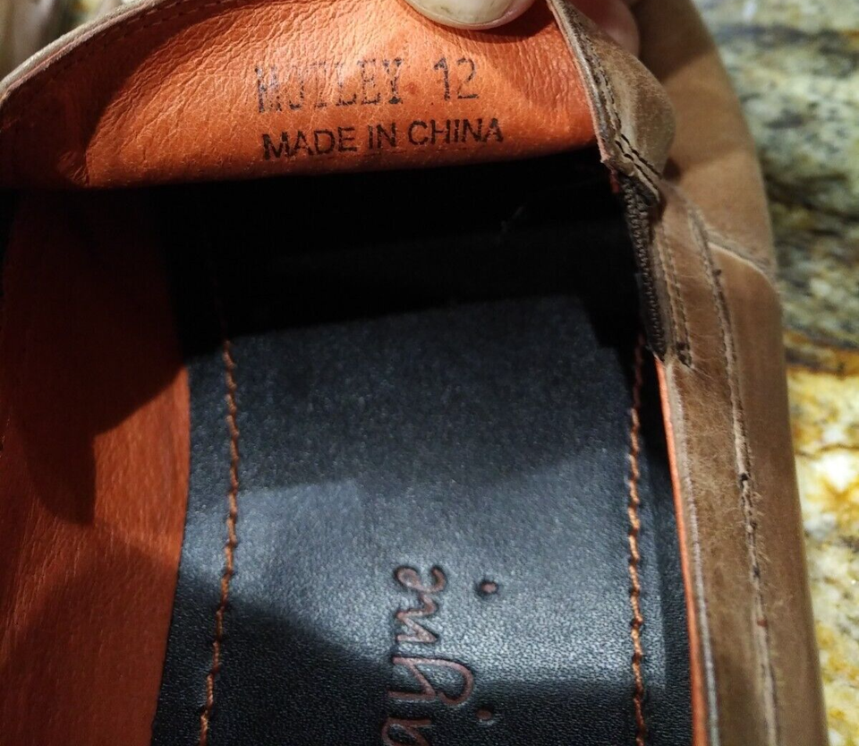 Robert Wayne Motley Cross Square Toe Loafers Brown Slip On Mens US Shoe Size 12 eBay