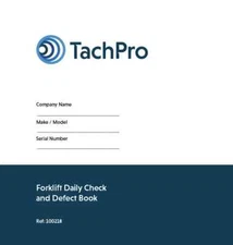 2 Tachpro Forklift Daily Check And Defect Book 50 Pages In Duplicate 100218 