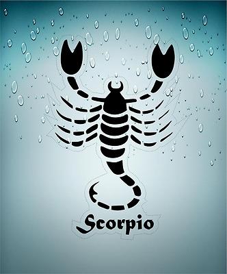 Transparent Scorpio Zodiac Astrology Sticker UK
