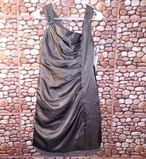 Vera Wang White Sheath Wedding Guest Dress Satin Lined Size 6 NWT (Without Bow)