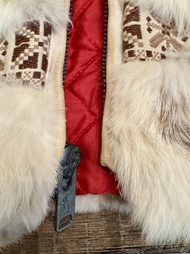 Vintage Alaska Rabbit Fur Coat Jacket Eskimo Parka Kuspuk Style SOFT Hooded READ - Picture 16 of 19