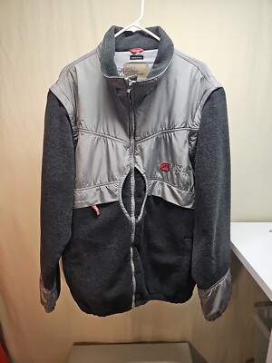 Ecko Function Heavy Duty Full Zip Fleece Jacket Removable Sleeves Men's XXL