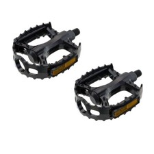 Old school Bicycle Pedals Bear Trap 9/16" or 1/2" All Black BMX Bikes