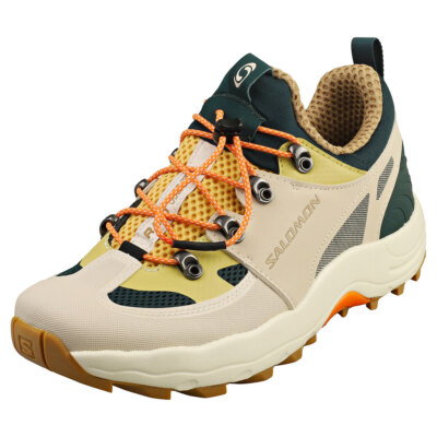 Salomon Raid Wind Mens Fashion Sneakers in Pine Rainy Day Orange - 8 US