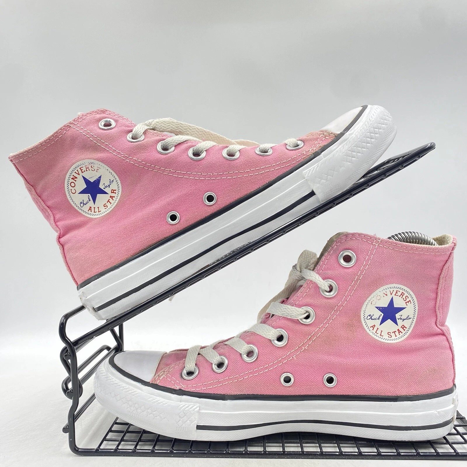 Sneakers alte Converse rosa bianco taglia UK 3 donna sneakers palestra tela