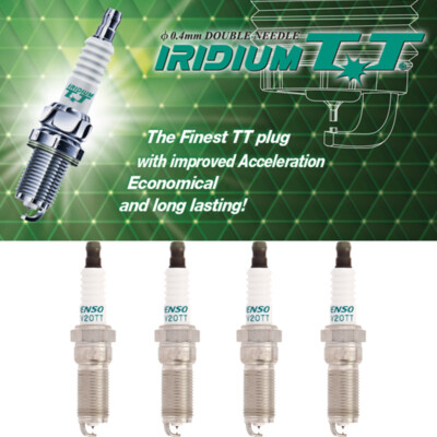 Genuine DENSO Iridium TT Spark Plug ITV20TT / 4719 Set of 4
