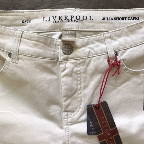 LIVERPOOL JEANS Size 6/28 JULIA SHORT CAPRI StoneColor BeachShorts Women Bermuda - Picture 7 of 11