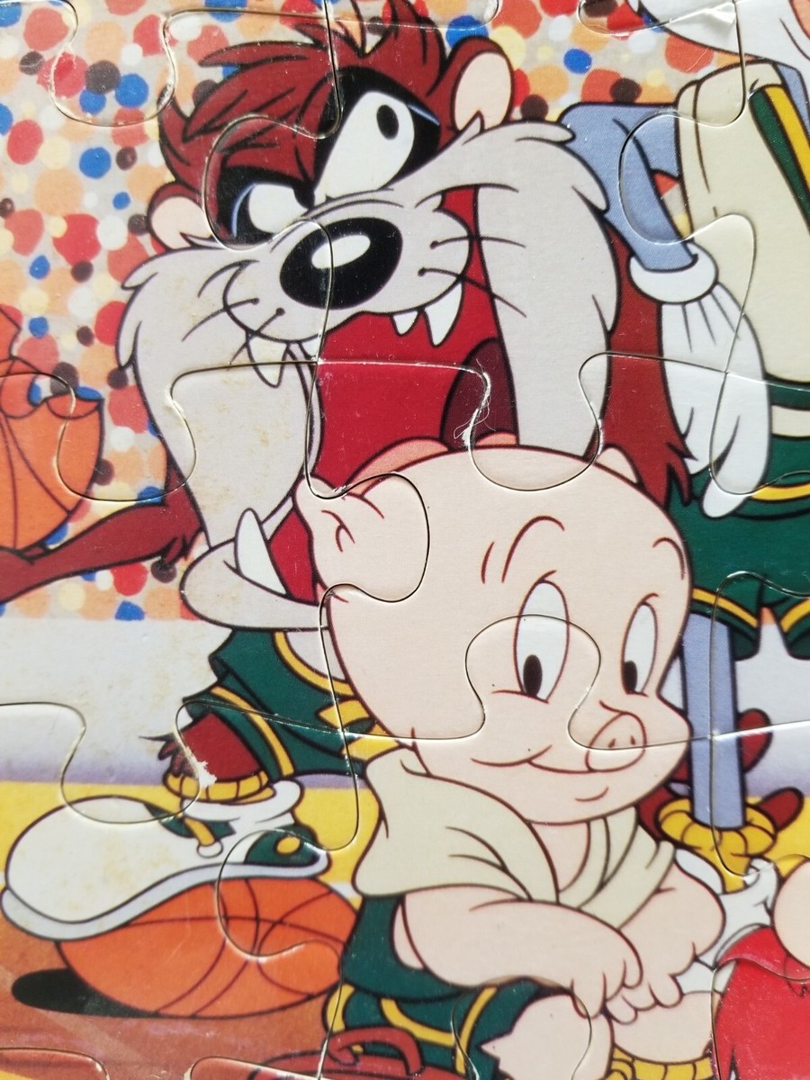 Vintage Looney Tunes Basketball Wooden Puzzle 48 Piece 16x12