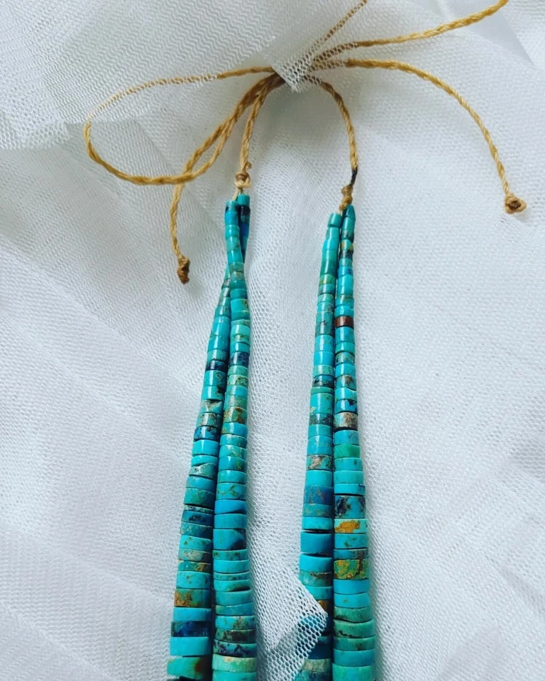 Jacla turquesa real hecha a mano Foto 3 de 4