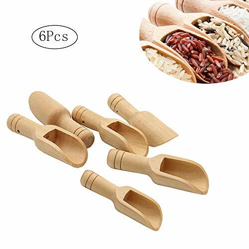 Wenlai 6pcs Mini Cucchiaio di Legno Sale,Cucchiaio di Sale da Bagno per (R1V)