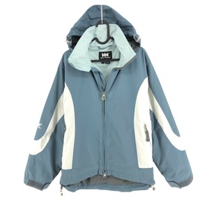 light blue ski jacket