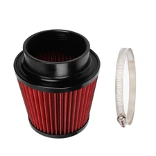1Pcs Car 4 Inch Universal Round Cone Mushroom Head Air Intake Filter With Clamp