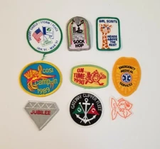 Vintage Girls Scout Patches From The 80's And 90's, Lot Of 9