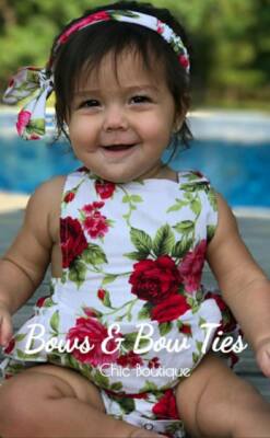 rose romper baby