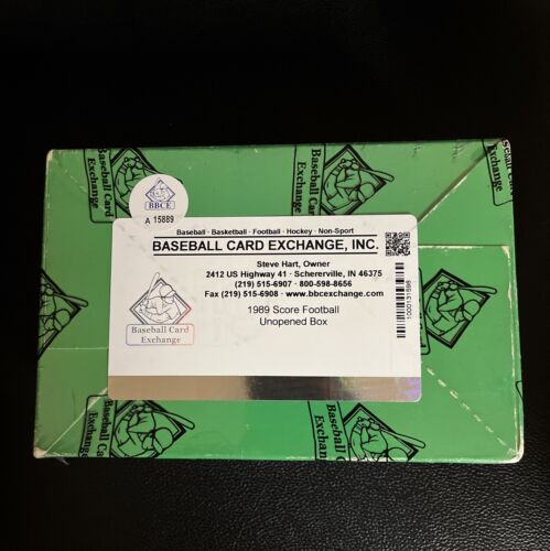 1989 SCORE NFL FOOTBALL WAX BOX BBCE CERT/AUTH WRAPPED SANDERS AIKMAN IRVIN RC's - Picture 2 of 6