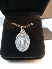 Virgin Mary 925 Sterling Silver Christian Catholic Mother of Jesus Pendant Italy