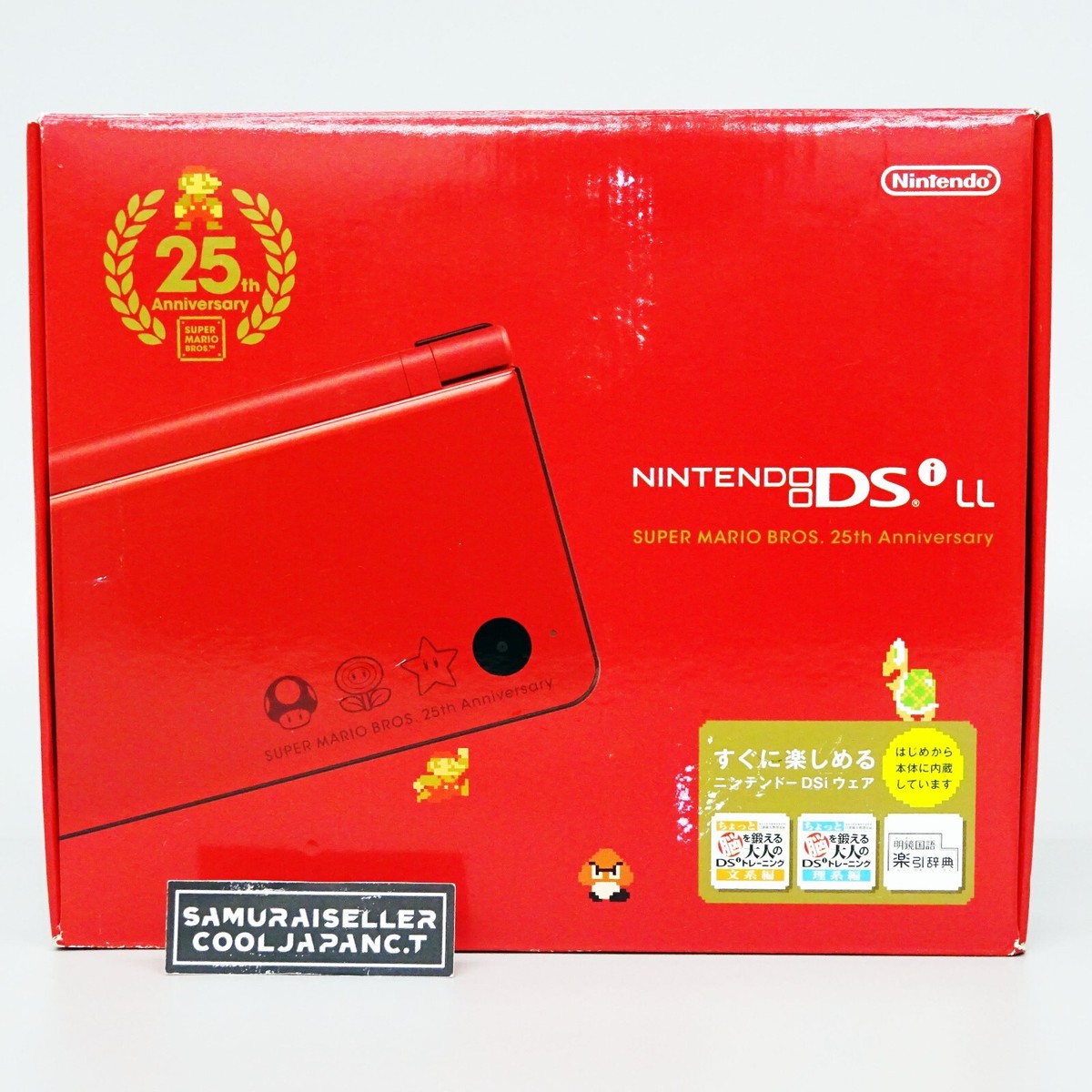 dsill　マリオ25周年記念　北米版　液晶美品　　 簡易的なクリーニング済 Nintendo DSi LL 25th Anniversary Super Mario Red Console (NTSC-J