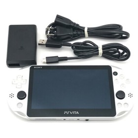 SONY PS Vita Glacier White PCH-2000 Slim Wi-Fi FW:3.69 w/ Charger "Near Mint"