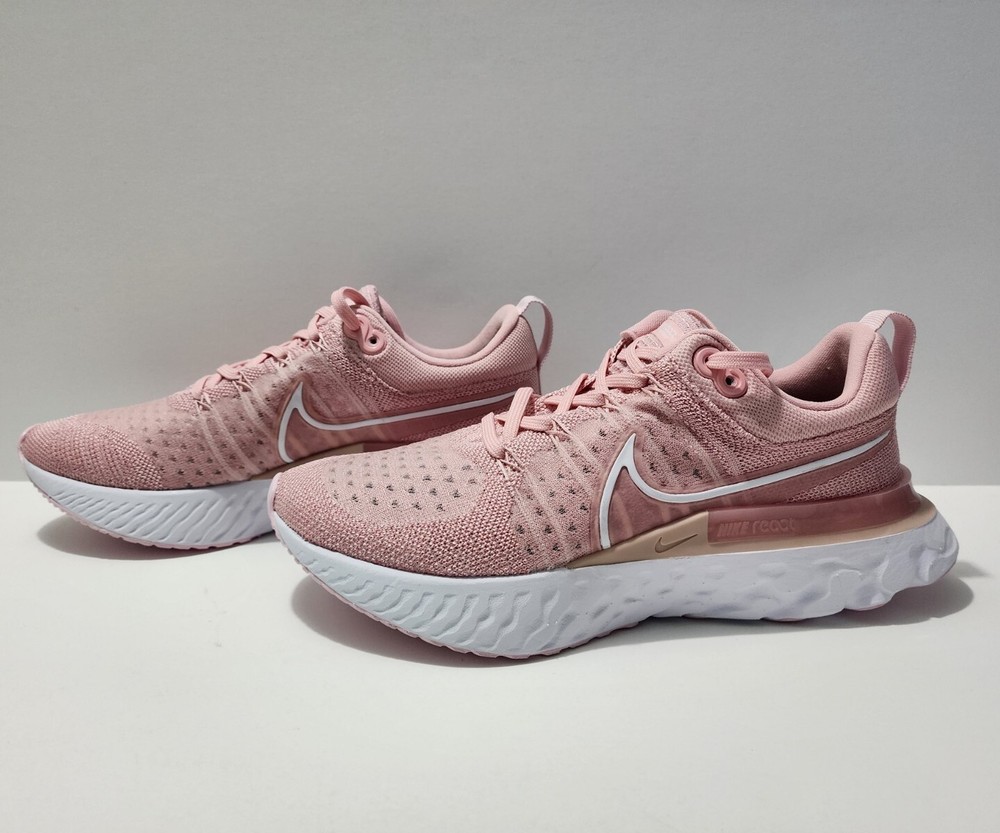 Nike React Infinity Run Flyknit 2 Pink Womens Running Shoes Size 6 CT2423-600