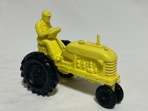 Barr Farm Toys OHIO Yellow Plastic Tractor w/ Man - Picture 3 of 4