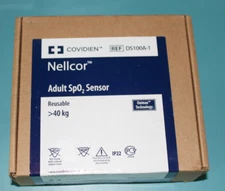 NELLCOR DS100A SpO2 Cable 9 pin GENUINE NEW SEALED VOX COVIDIEN DS100A-1 DS-100A