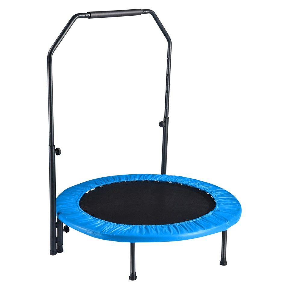 40" Exercise Trampoline Jumping Mat Adjustable Handle Home Gym Fitness