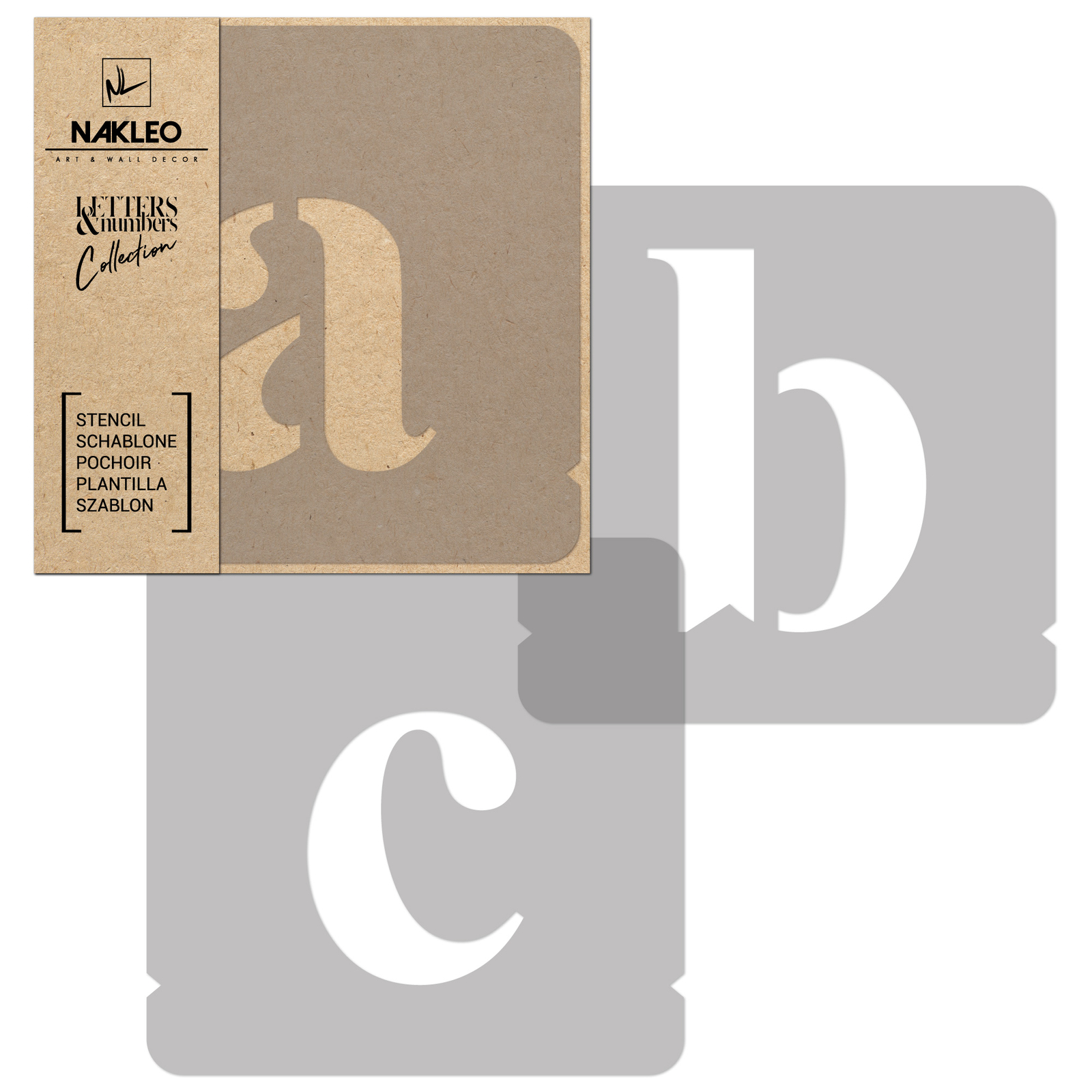 Lettering Plastic Stencil /70mm/ Times Roman Small Alphabet  / Letters & Numbers