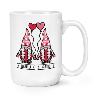 Personalisiert Gonk Gnome Damen Valentinstag 426ml Große Tasse Weihnachten Süß