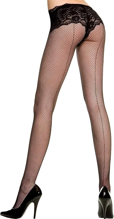 Music Legs Backseam fishnet pantyhose Black Onesize - Image 2 of 3