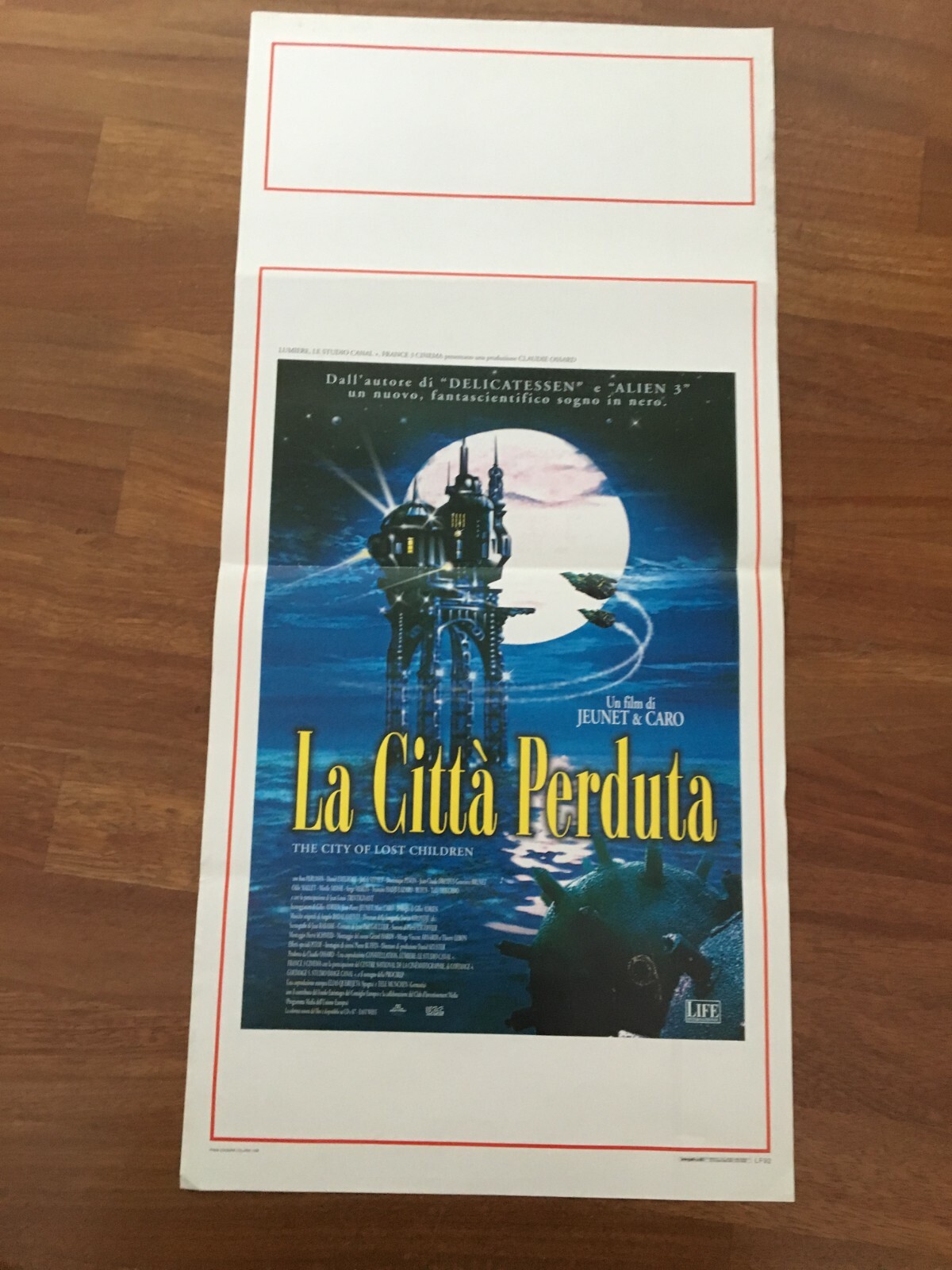 Locandina originale film La città perduta (1995) - Regia di Jean-Pierre Jeunet, Marc Caro