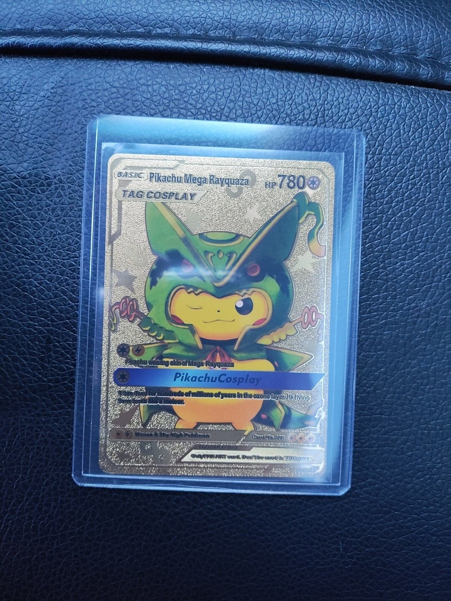 Pikachu Mega Rayquaza Gold Foil Pokémon Card | eBay