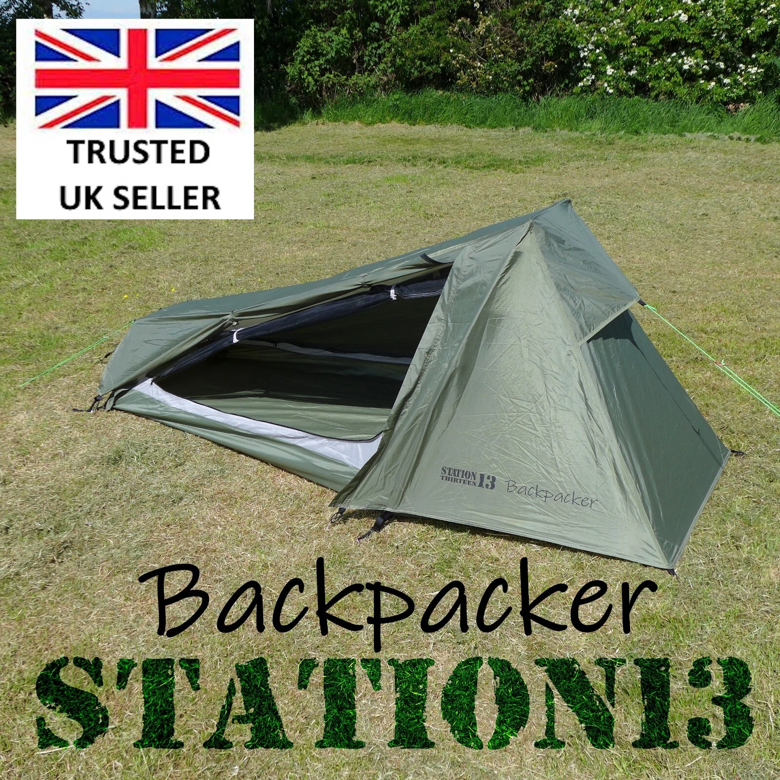 1 Man Tent - 2/3 Season - Lightweight Backpacking 1.43kg, STATION13 'Backpacker'
