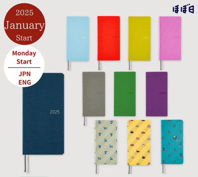 Hobonichi Techo 2025 Weeks 9 Types Weekly Left Pocket book Japanese English Slim