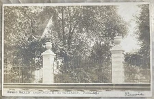 Vintage Postcard RPPC Photo Mount Mayriv Cemetery RR Entrance Dunning Chicago IL