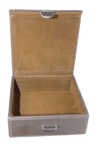 Leder Untersetzer 6er Set mit Lederetui bedruckt Gold Buchstabe G Sattel - Bild 5 von 9