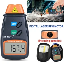 LCD Digital Tachometer Non Contact Laser Photo RPM Tach Motor Speed Gauge US