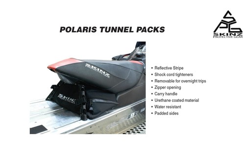 Bolsa túnel debajo del asiento Skinz para motos de nieve Polaris Pro RMK 600 y 800, negra - Imagen 2 de 8