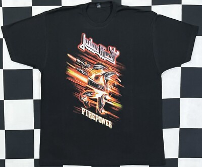 New Officially Licensed Judas Priest Firepower Tour Graphic Print Men s (2XL)