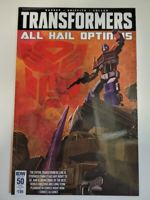 Transformers #50 IDW All Hail Optimus Cover B Variant 9.4 Near