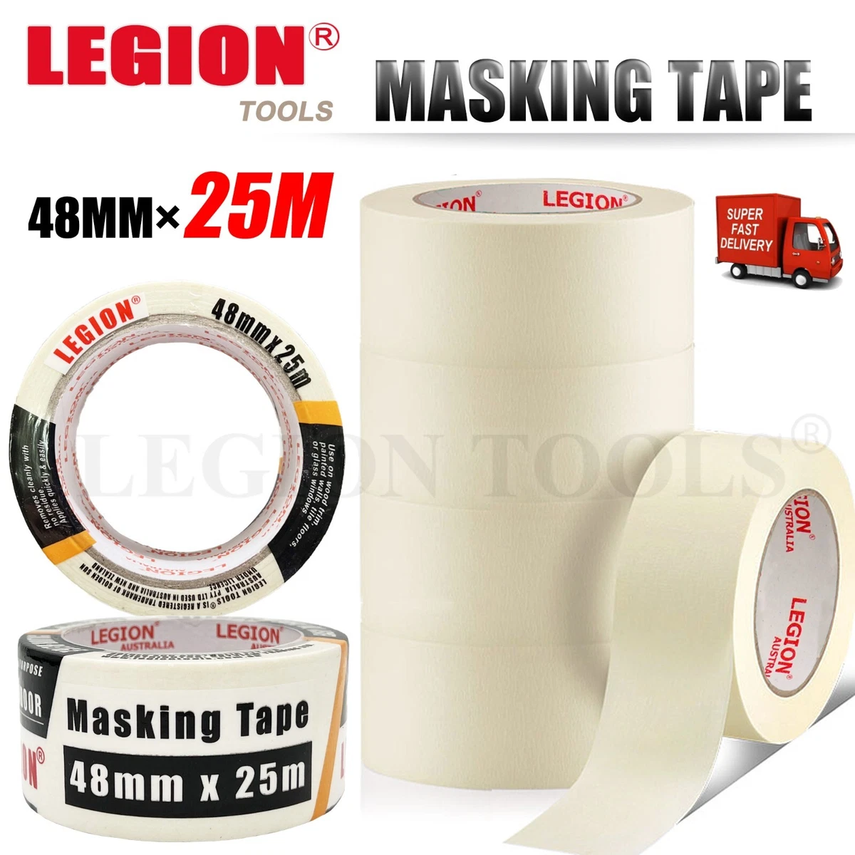 Masking Tape Painting Crepe Paper 48mm x 25m House High Temperature Bulk Sale