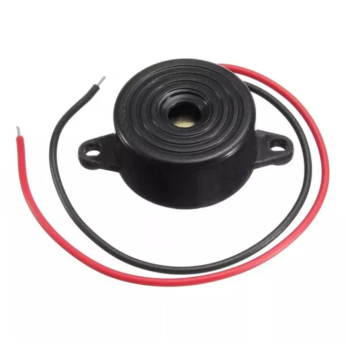 Piezo Buzzer Summer 23mm 12V Dauerton Signalgeber Piepser Alarm Aktiv Schwarz