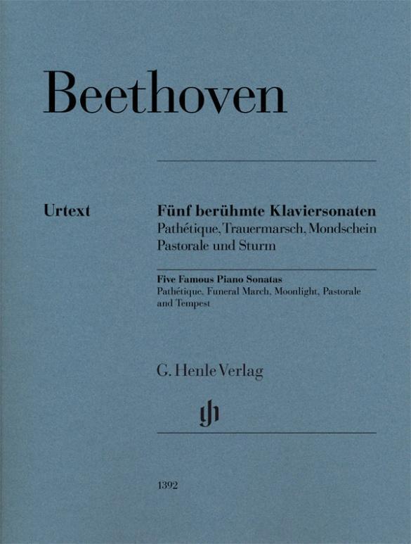 Thumbnail - Fünf Berühmte Klaviersonaten Op. 13, Op. 26, Op. 27 Nr. 2, Op. 28 Und